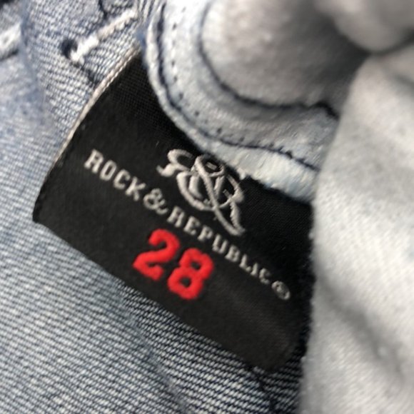 VINTAGE ROCK & REPUBLIC ANKLE CROP JEANS 28x25 🇺🇸 - Picture 7 of 13
